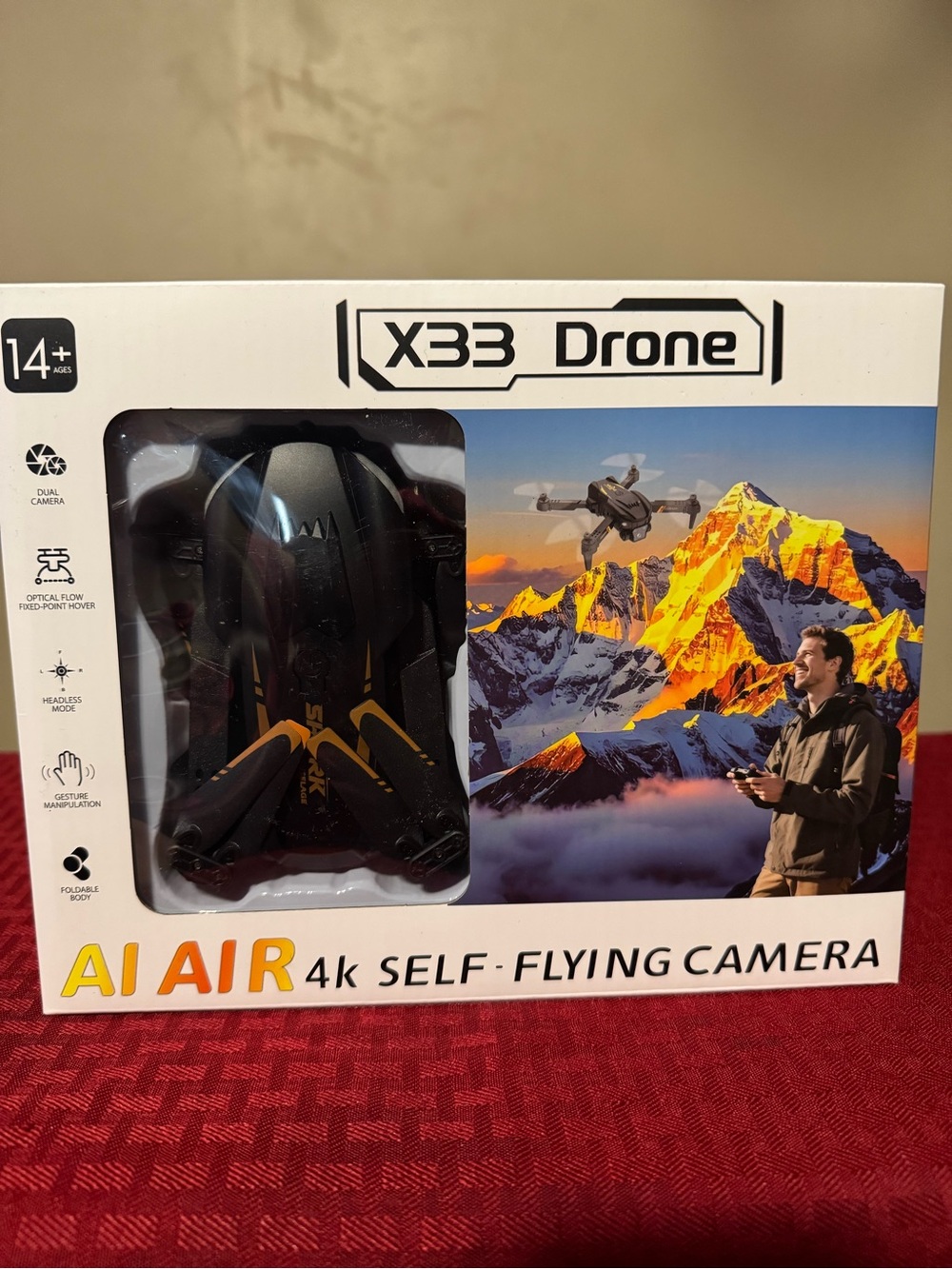 AI Air 4K Self-Flying Camera - Black